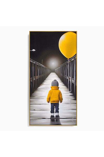 Luxcanva Tablou Canvas Single Children 50x100 cm cu Rama Auriu Living Copil B...