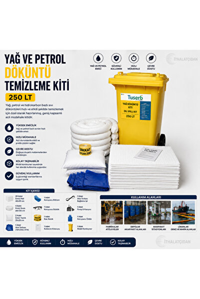Yağ Ve Petrol Döküntü Temizleme Kiti 250 Lt . BMPBM2366