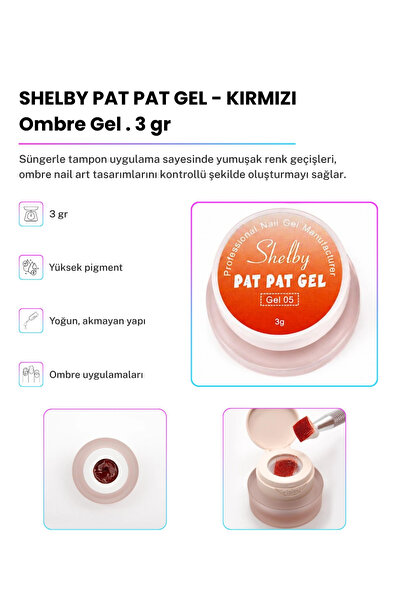 SHELBY 3 GR. PAT PAT TASARIM GEL KIRMIZI