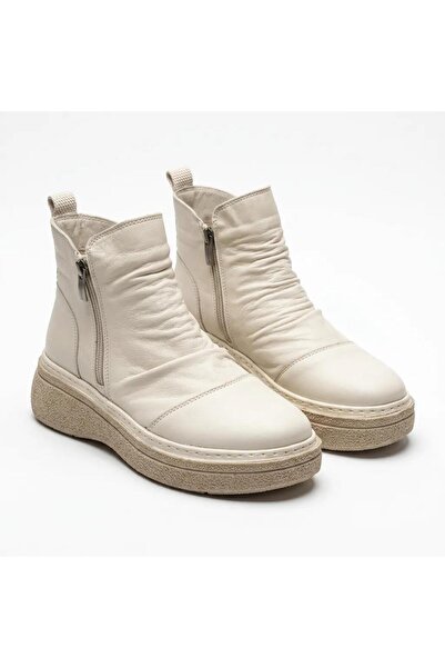 Mammamia 8470 Beige Genuine Leather Boots