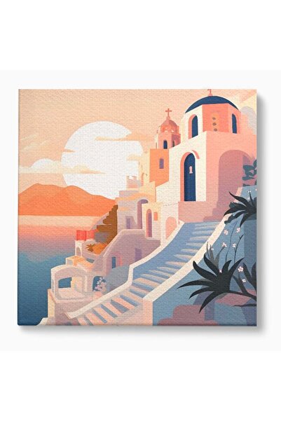 Luxcanva Tablou Canvas The Church 90x90 cm pe Sasiu Lemn Dormitor Biserica Oras