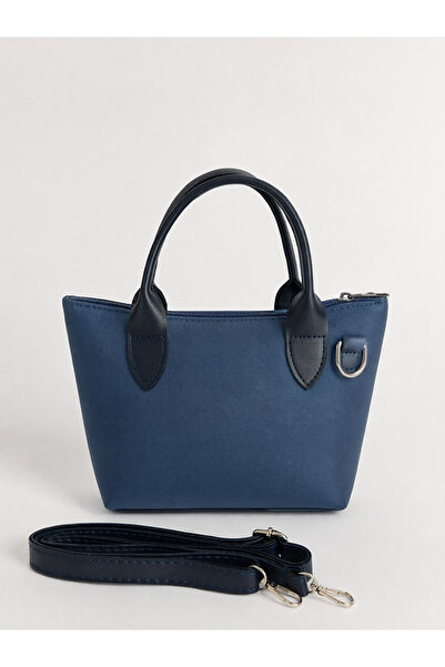 LC Waikiki Ozmarka New Season Navy Blue Leather Look Women's Shoulder Bag
