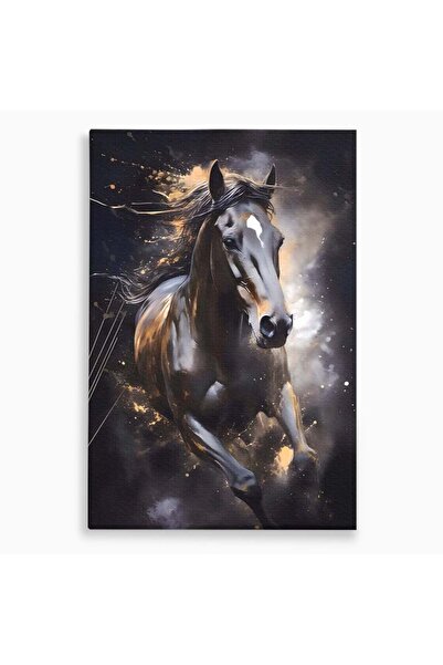 Luxcanva Tablou Canvas Elegant Horse 50x70 cm pe Sasiu Lemn Living Cal Animal...