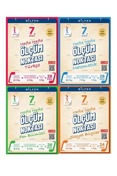 Bilfen Yayıncılık Bilfen 7. Sınıf Hafta Hafta Ölçüm Noktası SET 1.Dönem Maari...