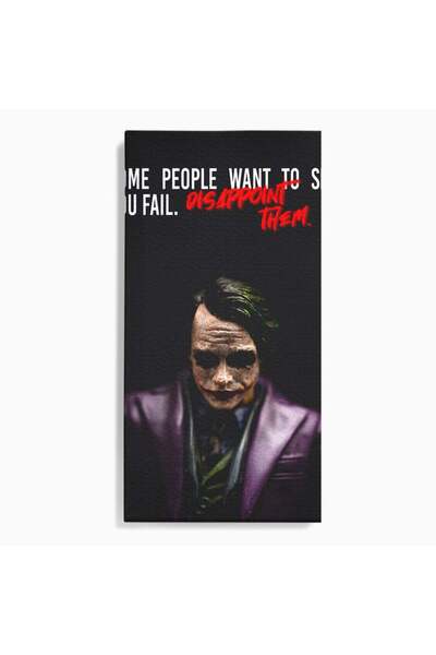 Luxcanva Tablou Canvas Joker 50x100 cm pe Sasiu Lemn Film Drama Thriller