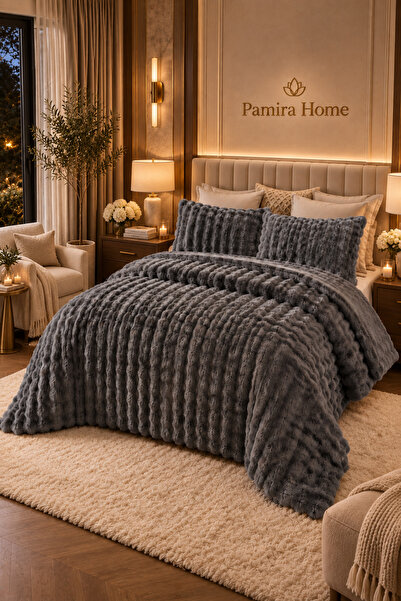 Pamira Home Pamira Single Size Premium Rabbit Fur Plush Comforter – Reversibl...