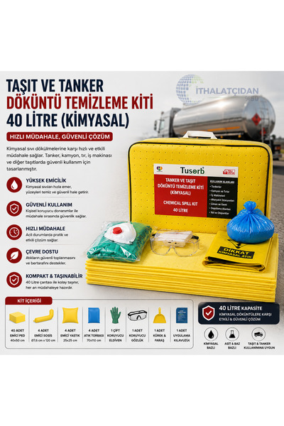 Tanker Ve Taşıt Döküntü Temizleme Kiti 40 Lt (Kimyasal) . BMPBM2314