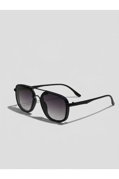 Angel Eyes نظارات شمسية للرجال من نوع UV400، بإطار أسود، وعدسات سوداء هندسية ...