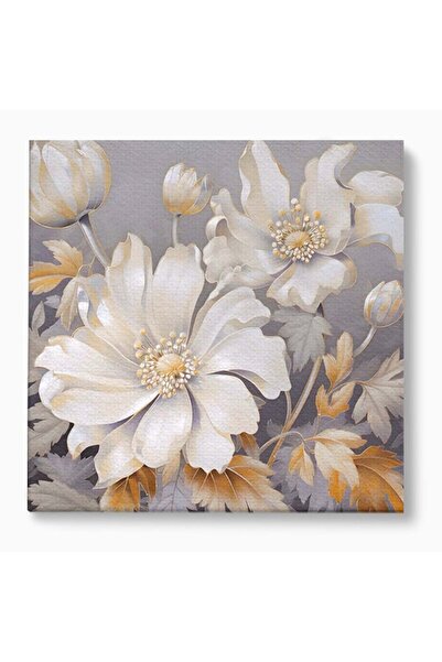 Luxcanva Tablou Canvas Vibratie Alba 50x50 cm pe Sasiu Lemn Decorativ Living ...