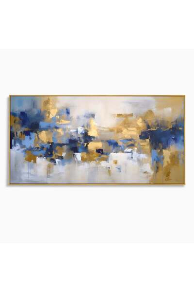 Luxcanva Tablou Canvas Golden Art 120x60 cm cu Rama Auriu Dormitor Decorativ ...