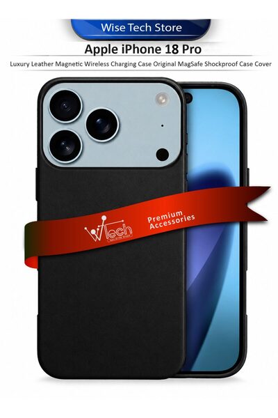 Wtech Apple iPhone 18 Pro 5G 2026 Premium Luxury Leather Magnetic Wireless Ch...