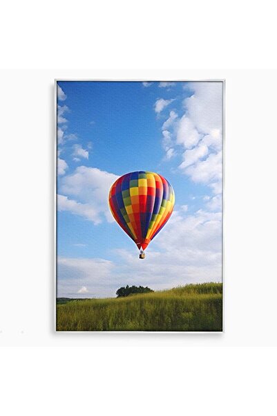 Luxcanva Tablou Canvas Zburatorul 100x150 cm cu Rama Argintiu Room Balon Cu A...