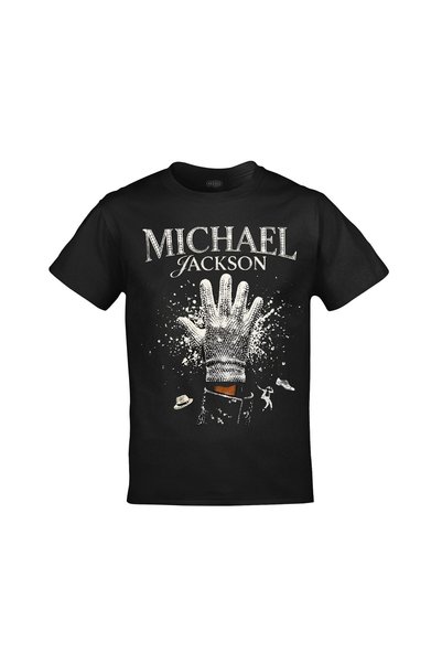 orijintex Michael Jackson Icon Printed Unisex Black Tshirt