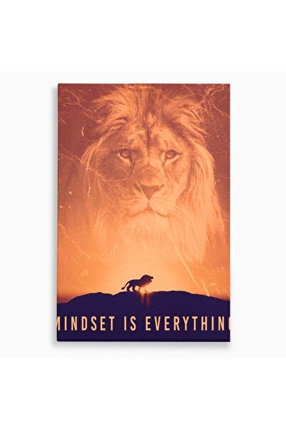 Luxcanva Tablou Canvas The Lion King 40x60 cm pe Sasiu Lemn Leu Regele Jungle...