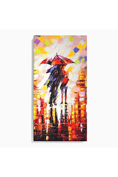 Luxcanva Tablou Canvas Indragostiti In Ploaie 60x120 cm pe Sasiu Lemn Cuplu I...