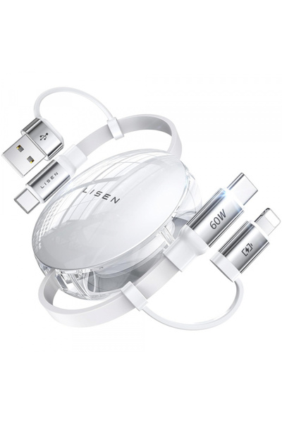 LISEN Cablu Date si Incarcare USB-C / USB-A - USB-C / Lightning Lisen, 60W, 1...