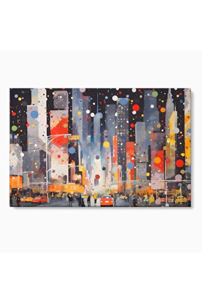 Luxcanva Tablou Canvas Un Oras Abstract 150x100 cm pe Sasiu Lemn Living Oamen...