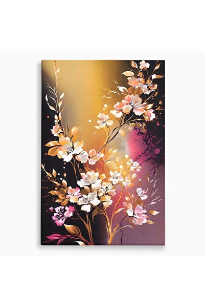 Luxcanva Tablou Canvas Ramura Inflorita 80x120 cm pe Sasiu Lemn Living Flori ...