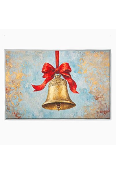 Luxcanva Tablou Canvas Clopotelul Muzical 100x70 cm cu Rama Argintiu Clopot B...