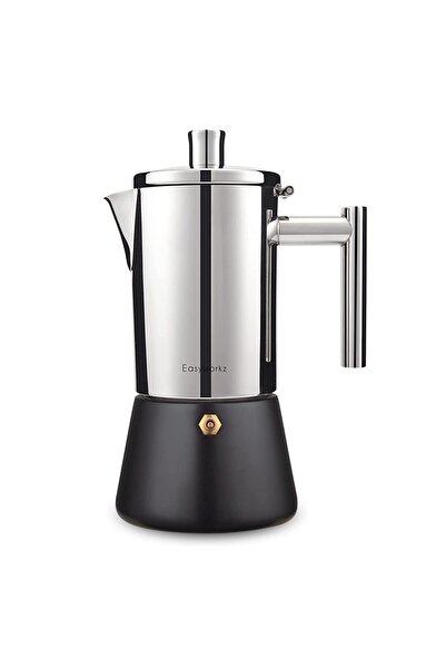 Easyworkz Diego Stovetop Espresso Makinesi, Paslanmaz Çelik, İtalyan Kahve Ma...