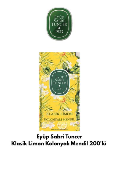 Eyüp Sabri Tuncer Klasik Limon Kolonyalı Mendil 200'li