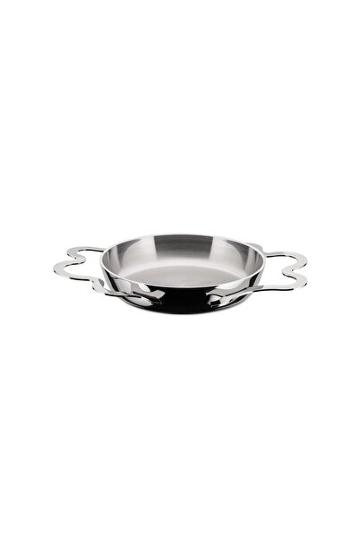 Alessi AM42 İki kulplu Tegamino yumurta tavası, çok parlatılmış