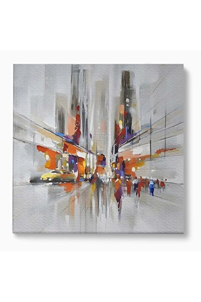 Luxcanva Tablou Canvas Abstract 140x140 cm pe Sasiu Lemn Abstract Culori Living
