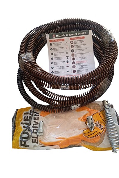 bimex Profesyonel 16 mm 6m Gider Boru Tıkanıklık Açma Yayı Seti Universal