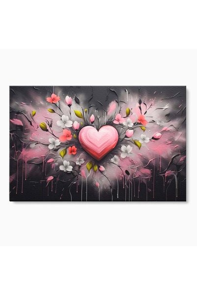Luxcanva Tablou Canvas Rasaritul Inimii in Floare 100x70 cm pe Sasiu Lemn Iub...