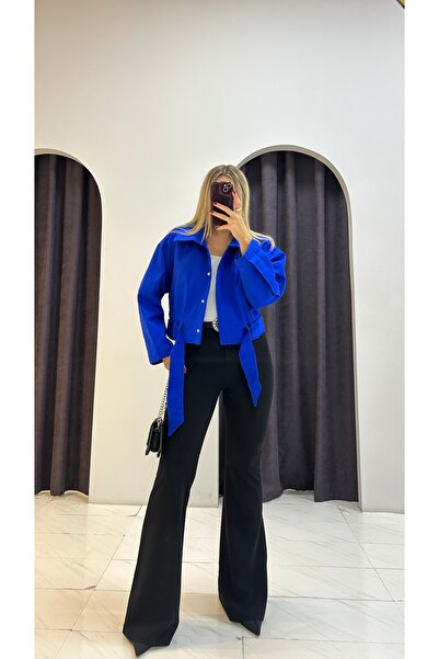 MERVENS Bomber Jacket with Belt Detail