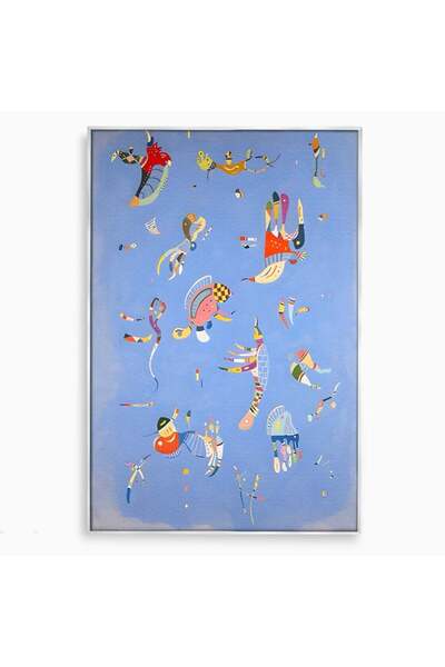 Luxcanva Tablou Canvas Marine Animals 50x70 cm cu Rama Argintiu Decorativ Cam...