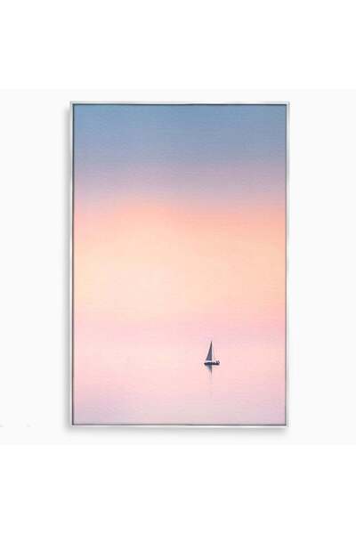 Luxcanva Tablou Canvas Undeva In Larg 40x60 cm cu Rama Argintiu Dormitor Deco...