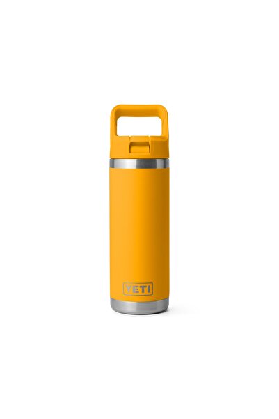 YETI Rambler 18 oz Şişe, Vakum Yalıtımlı, Paslanmaz Çelik, Saman Kapaklı, Arıcı