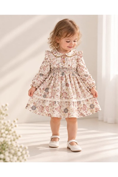 Gubi Kids GİPELİ ASTARLI BEBEK ELBİSE
