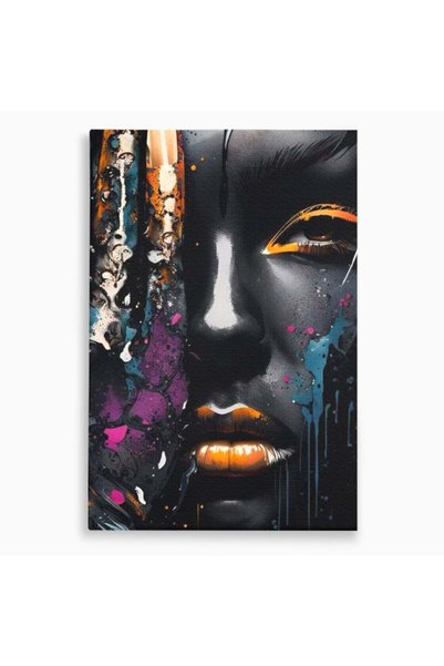 Luxcanva Tablou Canvas Pasiune in Picaturi de Arta 70x100 cm pe Sasiu Lemn Ne...