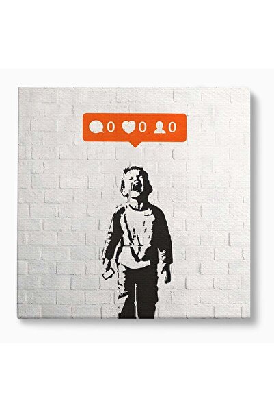 Luxcanva Tablou Canvas Social Media Addiction 120x120 cm pe Sasiu Lemn Copil ...