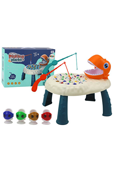 LEAN Masă de joc arcade de pescuit Dinozaur Portocaliu