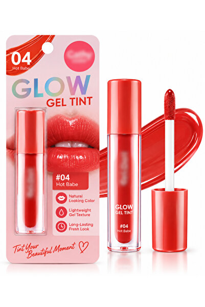 Lovisah Gel Lip Tint #04 Hot Babe – Lightweight Red Lip Color with Glossy Fin...