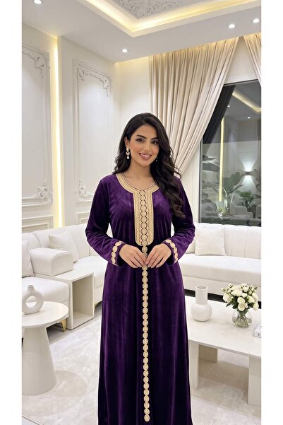 alqarat Layan Velvet Jalabiya