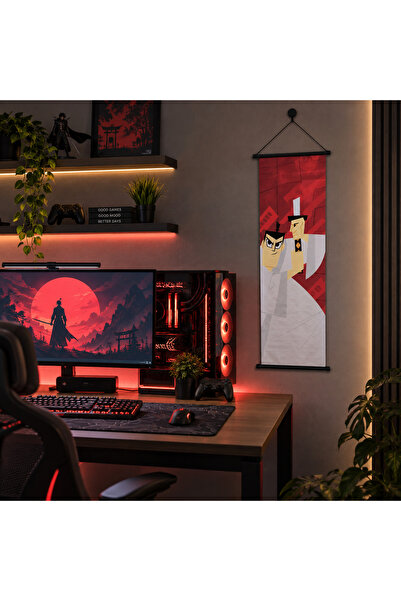 Exem Shop Samuray Jack Gaming Duvar Sancağı
