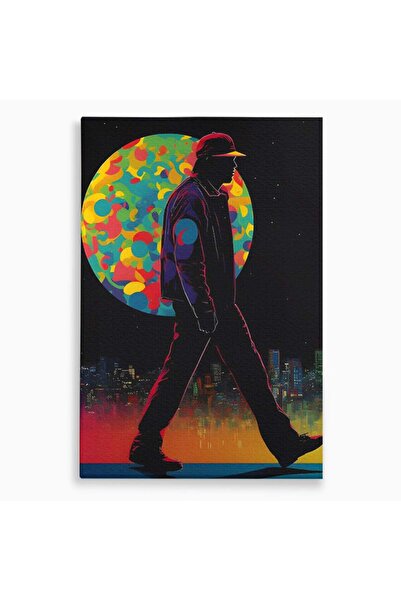Luxcanva Tablou Canvas Walking Alone 100x150 cm pe Sasiu Lemn Culori Walk Cit...