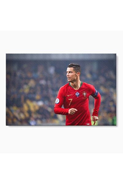 Luxcanva Tablou Canvas Cristiano Ronaldo 150x100 cm pe Sasiu Lemn Culori Capi...