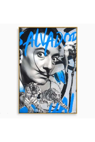 Luxcanva Tablou Canvas Abstract Painting By Salvador Dali cm cu Rama Auriu Cu...