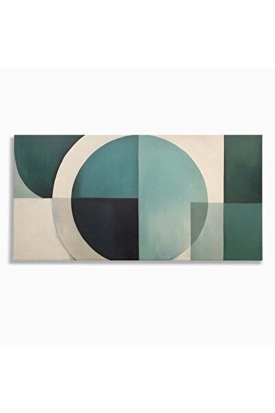 Luxcanva Tablou Canvas Turquoise Abstract 140x70 cm pe Sasiu Lemn Living Cerc...