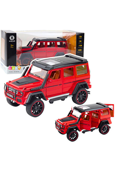 LEAN Mașină off-road metalică, cu mecanism pull-back, uși care se deschid, ro...