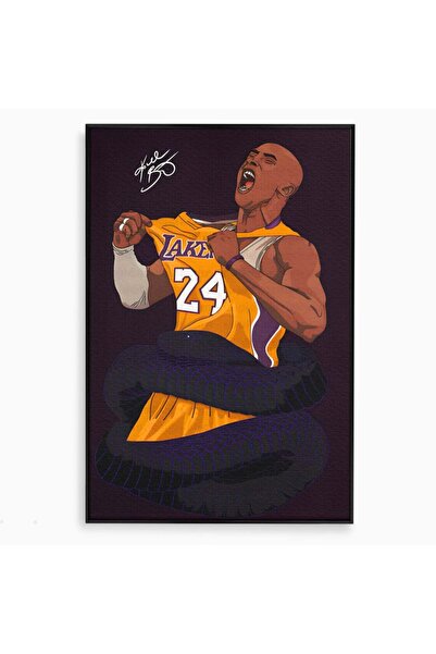 Luxcanva Tablou Canvas The Legend Kobe Bryant 70x100 cm cu Rama Negru Culori ...