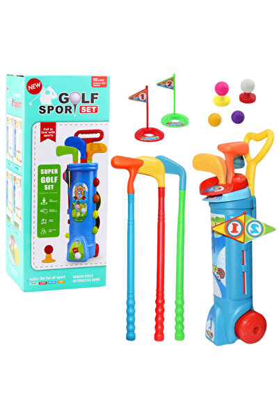 LEAN Set de golf, cărucior, crose, sporturi de teren, joc, 20 de piese
