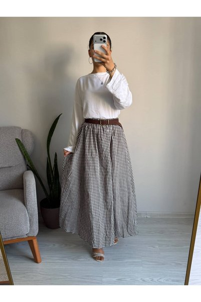 HEWANK Women's Lined Long Skirt