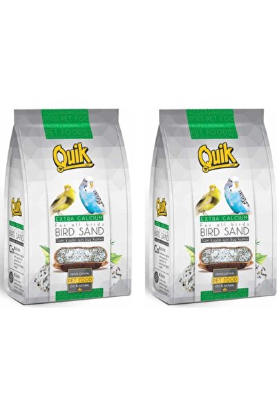 Quik 250 gr x 2 Kuş Kumu İndigo - Yeşil Renkli Doğal Malzeme ile Sindirim Destekleyici