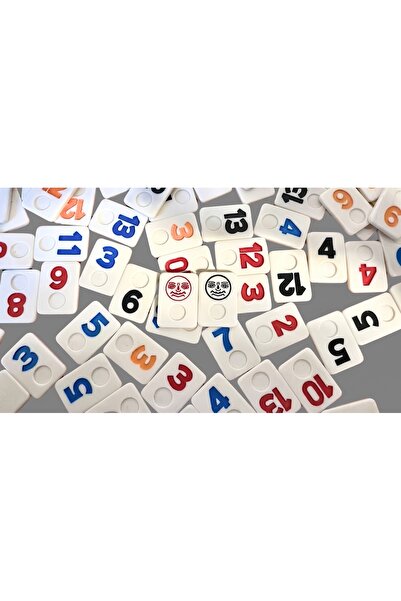 unbranded Carved Stone Rummy Game-White